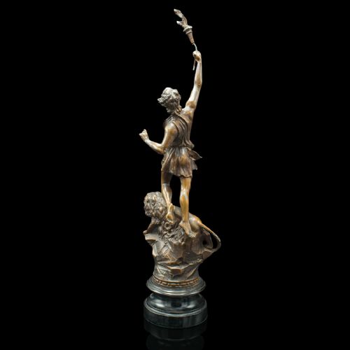 fig 3. Pair Of Antique Decorative Figures, French Bronze Spelter, Classic Taste, Statue