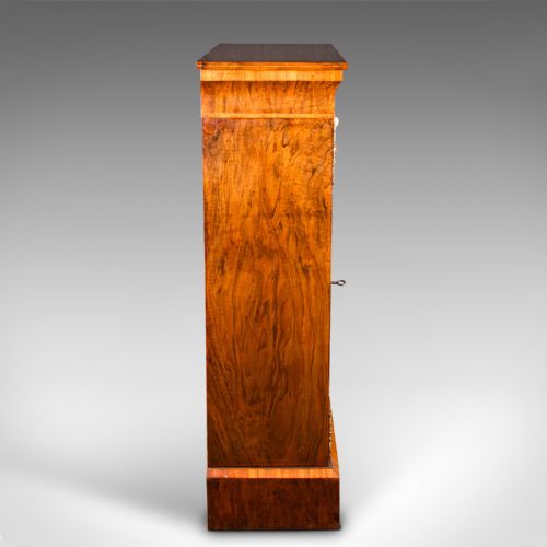 fig 3. Antique Pier Cabinet, English, Walnut, Glazed Display Cupboard, Victorian, 1870