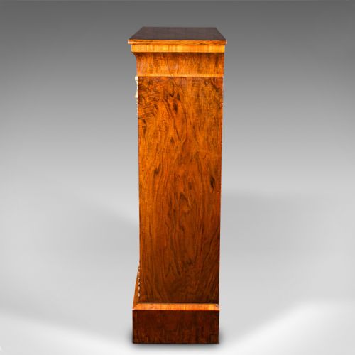 fig 5. Antique Pier Cabinet, English, Walnut, Glazed Display Cupboard, Victorian, 1870