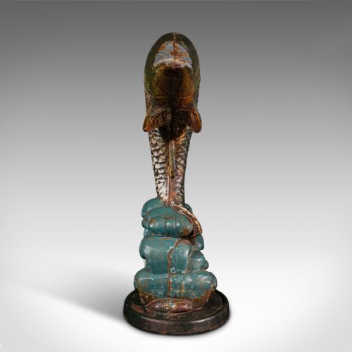fig 2. Antique Fish Statue, English, Cast Iron, Angler's Door Stop, Victorian, C.1900