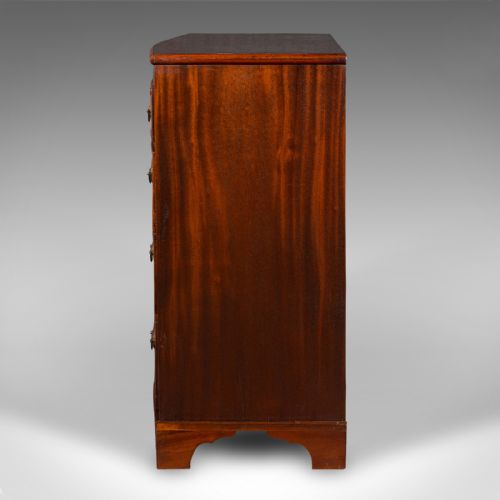 fig 3. Antique Bow Front Chest Of Drawers, English, Tallboy, Bedroom, Georgian, C.1800