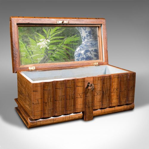 ANTIQUE LADIES VANITY BOX ITALIAN OLIVE WOOD KEEPSAKE JEWELLERY SORRENTO - ADDITIONAL PHOTO 2