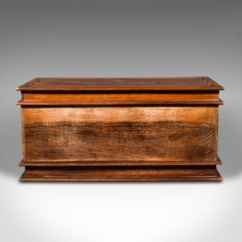 ANTIQUE LADIES VANITY BOX ITALIAN OLIVE WOOD KEEPSAKE JEWELLERY SORRENTO - ADDITIONAL PHOTO 5