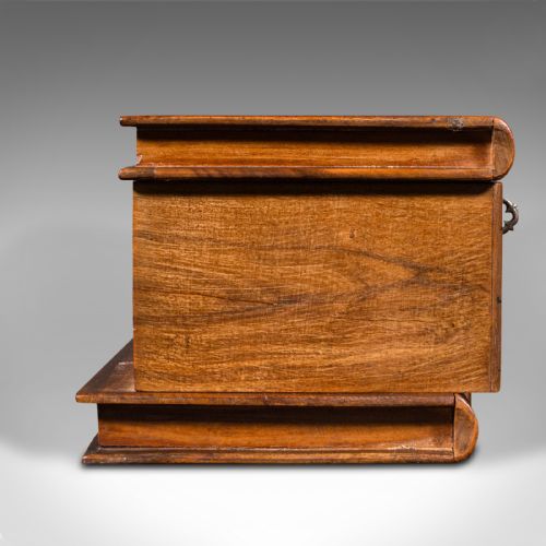 ANTIQUE LADIES VANITY BOX ITALIAN OLIVE WOOD KEEPSAKE JEWELLERY SORRENTO - ADDITIONAL PHOTO 6