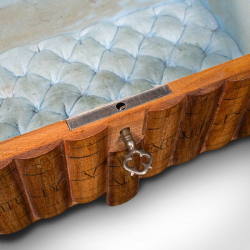 ANTIQUE LADIES VANITY BOX ITALIAN OLIVE WOOD KEEPSAKE JEWELLERY SORRENTO - ADDITIONAL PHOTO 10