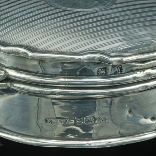 SMALL ANTIQUE DRESSING TABLE RING BOX ENGLISH SILVER BIRMINGHAM HALLMARK 1921 - ADDITIONAL PHOTO 10