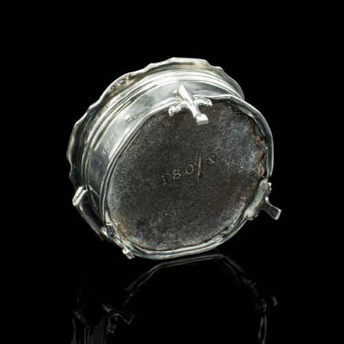 SMALL ANTIQUE DRESSING TABLE RING BOX ENGLISH SILVER BIRMINGHAM HALLMARK 1921 - ADDITIONAL PHOTO 11