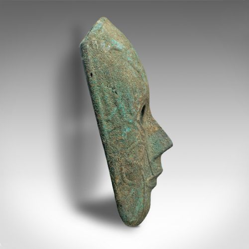 fig 2. Small Antique Decorative Mask, Continental, Weathered Bronze, Georgian, C.1800
