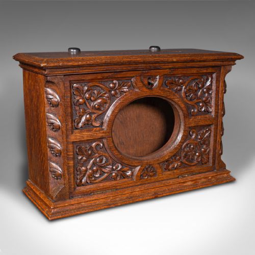 Antique Hotel Key Box, Scottish, Oak, Counter Letterbox, Gothic Taste, Victorian