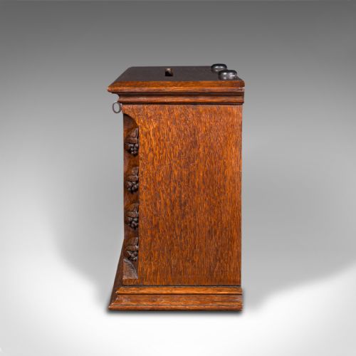 fig 4. Antique Hotel Key Box, Scottish, Oak, Counter Letterbox, Gothic Taste, Victorian