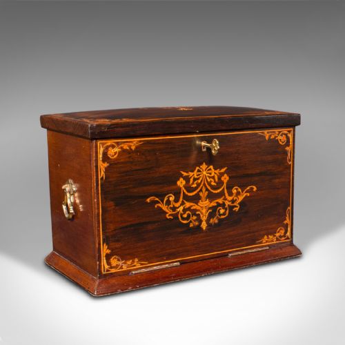 fig 1. Antique Travelling Author's Writing Box, English, Correspondence Case, Victorian