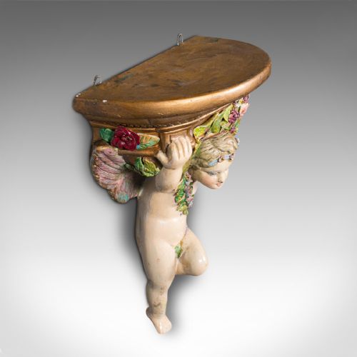 ANTIQUE DECORATIVE CLOCK MOUNT ENGLISH PLASTER WALL SCONCE EARLY VICTORIAN - ADDITIONAL PHOTO 3
