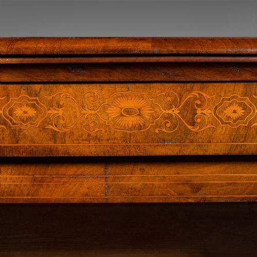 ANTIQUE PIER CABINET ENGLISH WALNUT BOXWOOD INLAY DISPLAY CUPBOARD REGENCY - ADDITIONAL PHOTO 8