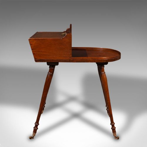 fig 4. Antique Butler's Silver Valet Stand, English, Walnut, Work Box, Victorian, 1880