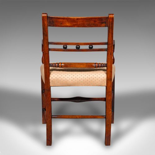 fig 4. Antique Elbow Chair, English, Fruitwood, Office, Desk Seat, Victorian, C.1870