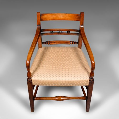 fig 5. Antique Elbow Chair, English, Fruitwood, Office, Desk Seat, Victorian, C.1870
