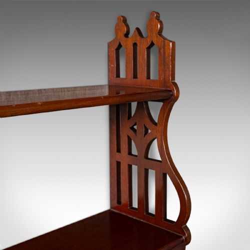 fig 4. Antique 4-Tier Mounted Whatnot, English, Wall Display Shelves, Edwardian, C.1910