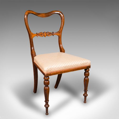Antique Buckle Back Chair, English, Drawing Room, Side Seat, Victorian, C.1840