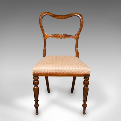 fig 1. Antique Buckle Back Chair, English, Drawing Room, Side Seat, Victorian, C.1840
