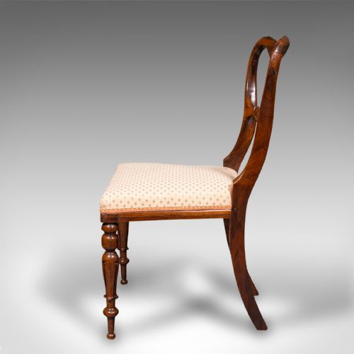fig 4. Antique Buckle Back Chair, English, Drawing Room, Side Seat, Victorian, C.1840