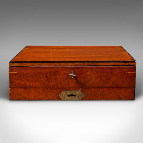 fig 2. Antique Artist's Box, English, Walnut, Paint Palette, Winsor & Newton, Victorian