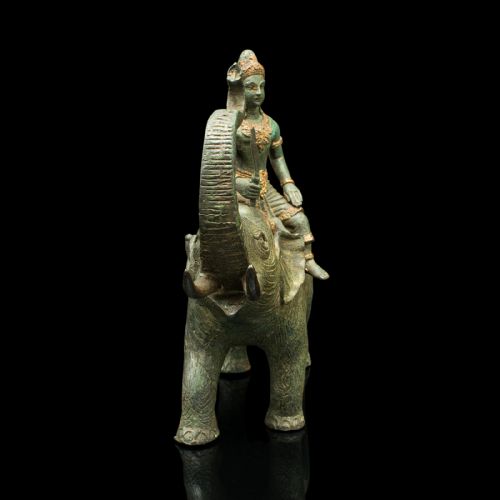 fig 3. Antique Elephant Figure, Asian, Bronze, Ornament, Thai Deity, Victorian, C.1880