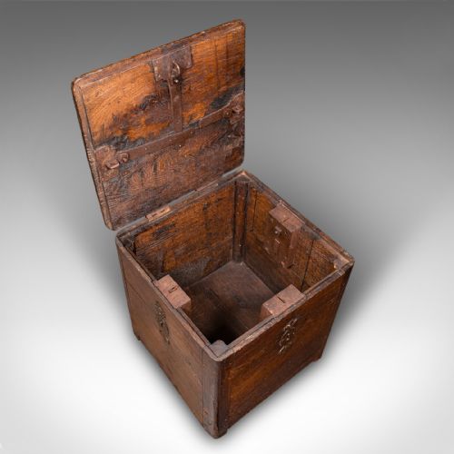 ANTIQUE MAIL CARRIAGE STRONG BOX ENGLISH OAK SECURITY CHEST EARLY GEORGIAN - ADDITIONAL PHOTO 7