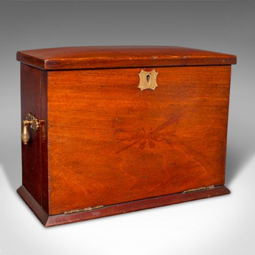 fig 1. Antique Travelling Writing Slope, English, Correspondence Box, Victorian, C.1899