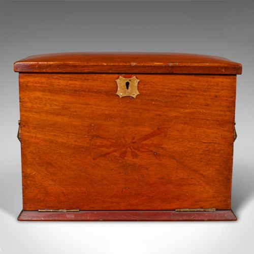 fig 5. Antique Travelling Writing Slope, English, Correspondence Box, Victorian, C.1899