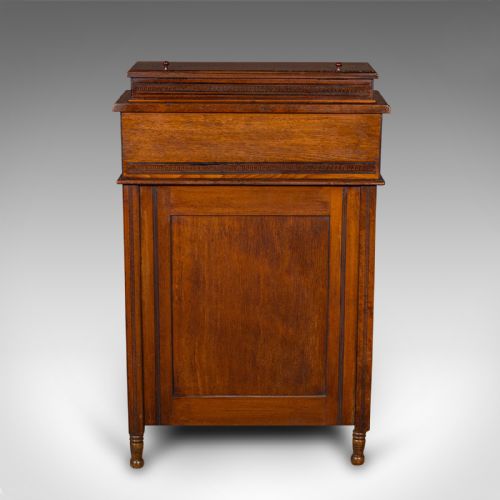 ANTIQUE GENTLEMAN'S DAVENPORT ENGLISH WALNUT WRITING DESK VICTORIAN C1880 - ADDITIONAL PHOTO 4