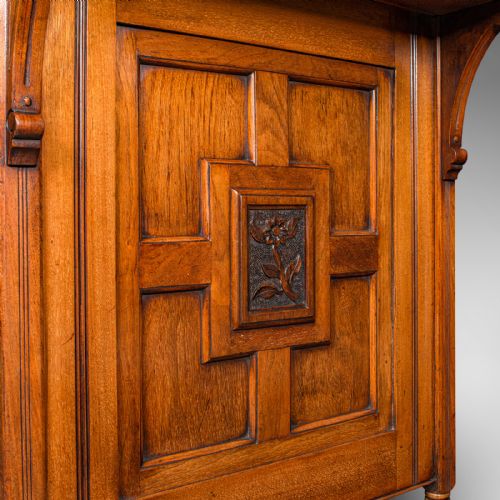 ANTIQUE GENTLEMAN'S DAVENPORT ENGLISH WALNUT WRITING DESK VICTORIAN C1880 - ADDITIONAL PHOTO 10