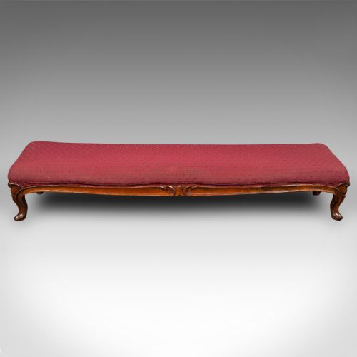 fig 1. Antique Carriage Stool, English, Walnut, Fireside Foot Rest, Victorian, C.1840