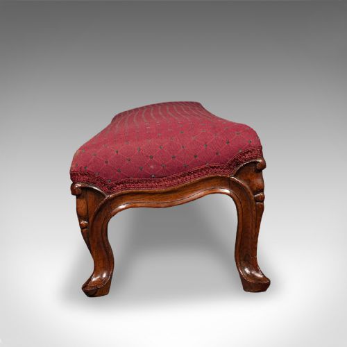 fig 3. Antique Carriage Stool, English, Walnut, Fireside Foot Rest, Victorian, C.1840