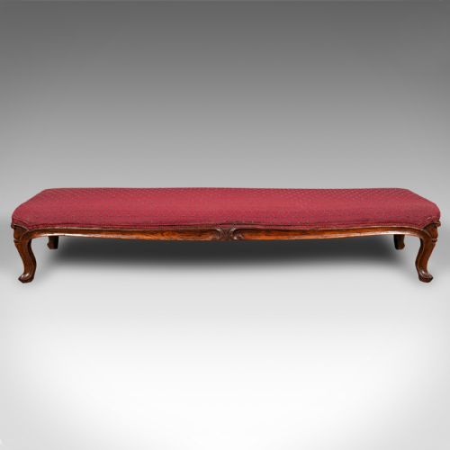 fig 4. Antique Carriage Stool, English, Walnut, Fireside Foot Rest, Victorian, C.1840