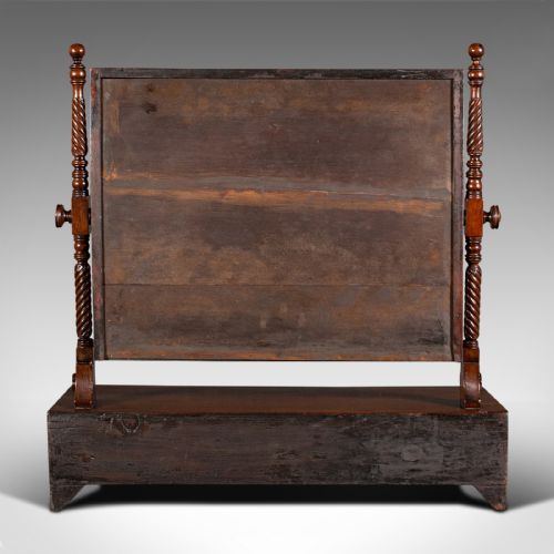 ANTIQUE DRESSING MIRROR ENGLISH TABLETOP BEDROOM EARLY VICTORIAN CIRCA 1850 - ADDITIONAL PHOTO 3