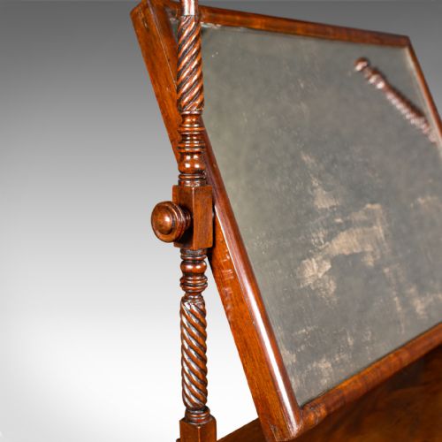 ANTIQUE DRESSING MIRROR ENGLISH TABLETOP BEDROOM EARLY VICTORIAN CIRCA 1850 - ADDITIONAL PHOTO 4