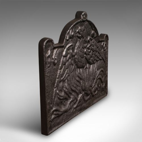 fig 2. Antique Decorative Fire Back, English, William & Mary Taste, Reflector, C.1900