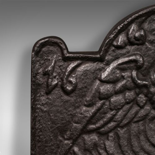fig 4. Antique Decorative Fire Back, English, William & Mary Taste, Reflector, C.1900