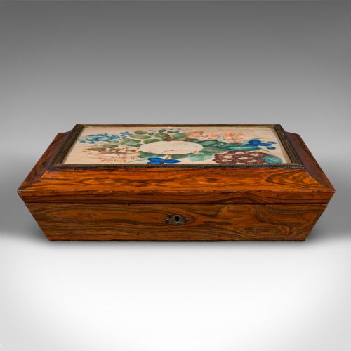 ANTIQUE DECORATIVE FINERY BOX ENGLISH JEWELLERY KEEPSAKE REGENCY CIRCA 1830 - ADDITIONAL PHOTO 4