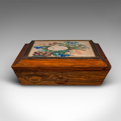 ANTIQUE DECORATIVE FINERY BOX ENGLISH JEWELLERY KEEPSAKE REGENCY CIRCA 1830 - ADDITIONAL PHOTO 5
