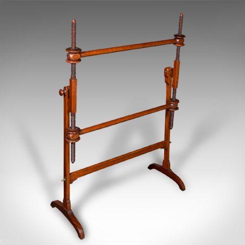 fig 1. Antique Adjustable Tapestry Frame, English, Needlepoint Stretcher, Victorian