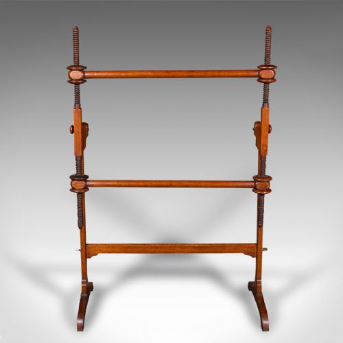 fig 2. Antique Adjustable Tapestry Frame, English, Needlepoint Stretcher, Victorian