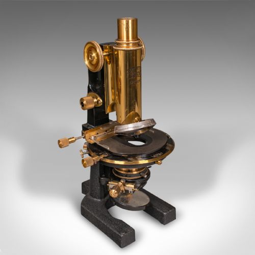 fig 1. Antique Laboratory Microscope, German, Scientific Instrument, Carl Zeiss Jena