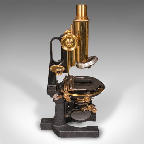 fig 4. Antique Laboratory Microscope, German, Scientific Instrument, Carl Zeiss Jena