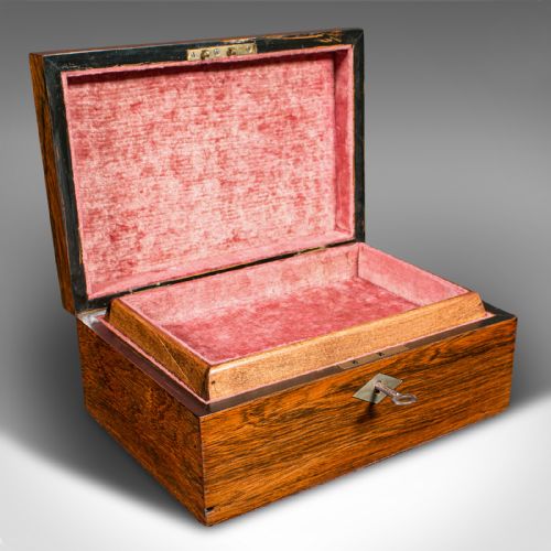 fig 1. Antique Jewellery Box, English, Decorative, Keepsake, Inlaid, Victorian, C.1860