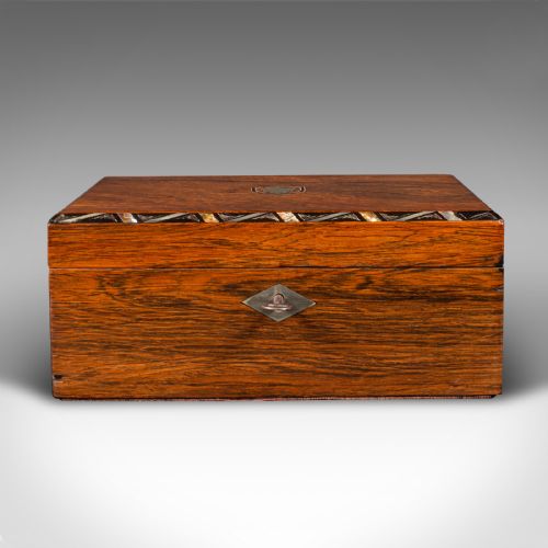 fig 2. Antique Jewellery Box, English, Decorative, Keepsake, Inlaid, Victorian, C.1860
