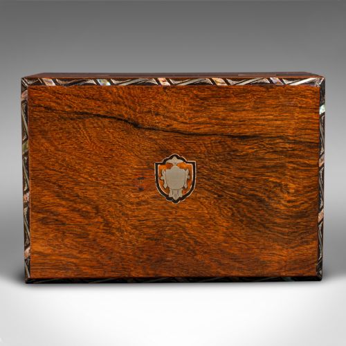 fig 6. Antique Jewellery Box, English, Decorative, Keepsake, Inlaid, Victorian, C.1860