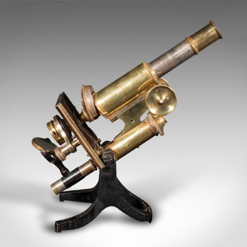 fig 4. Antique Cased Microscope, English, Scientific Instrument, J Swift, Victorian