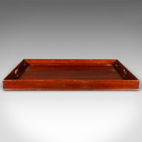 fig 1. Large Antique Butler's Tray, English Walnut, Afternoon Tea Valet, Georgian, 1800