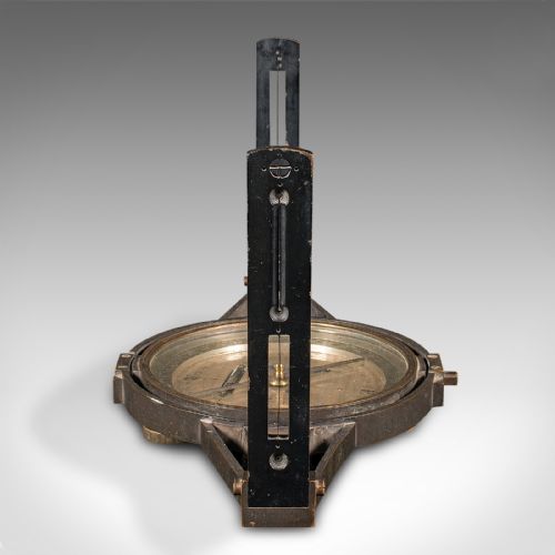 fig 5. Antique Gimballed Compass, English, Brass Scientific Instrument, Victorian, 1900